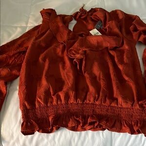 Elegant Rust Red Women's Top
